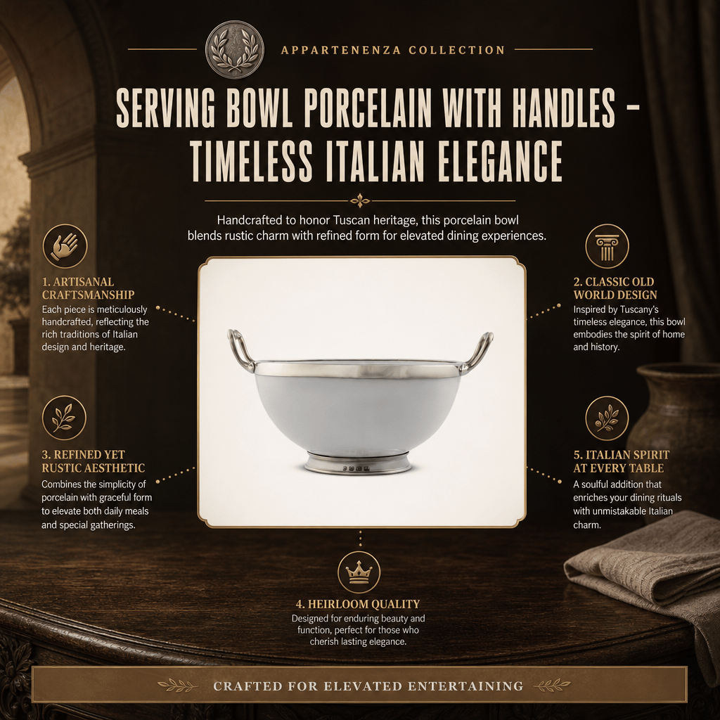 Serving Bowl Porcelain with Handles
