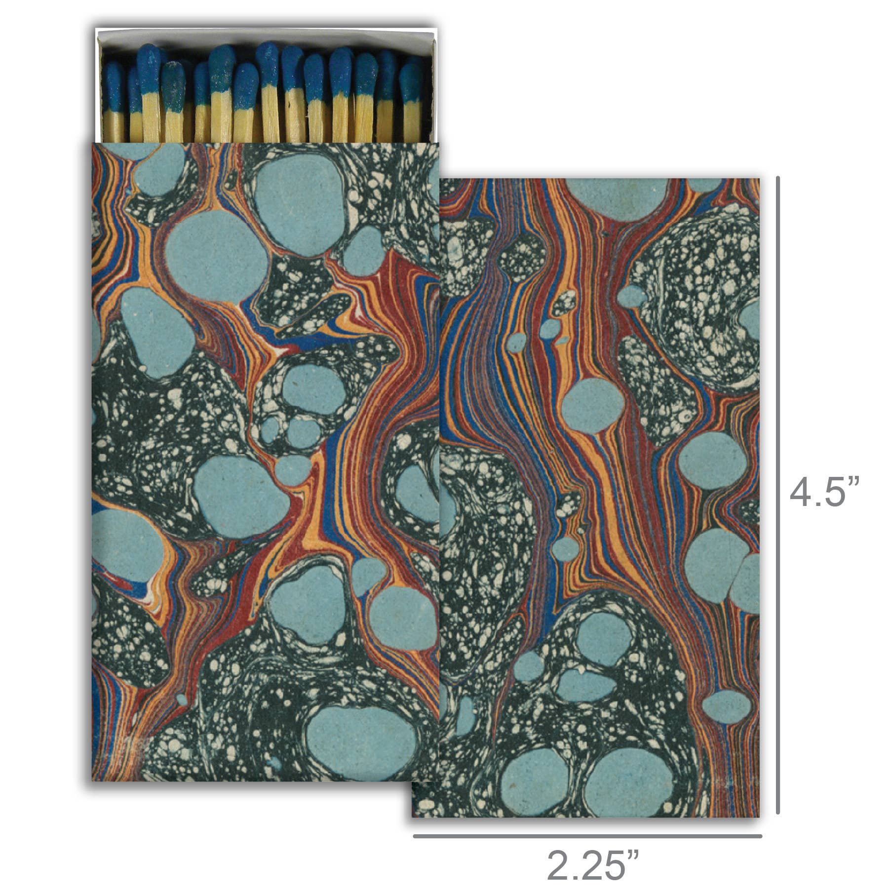 Matches - Blue Bubble Marble