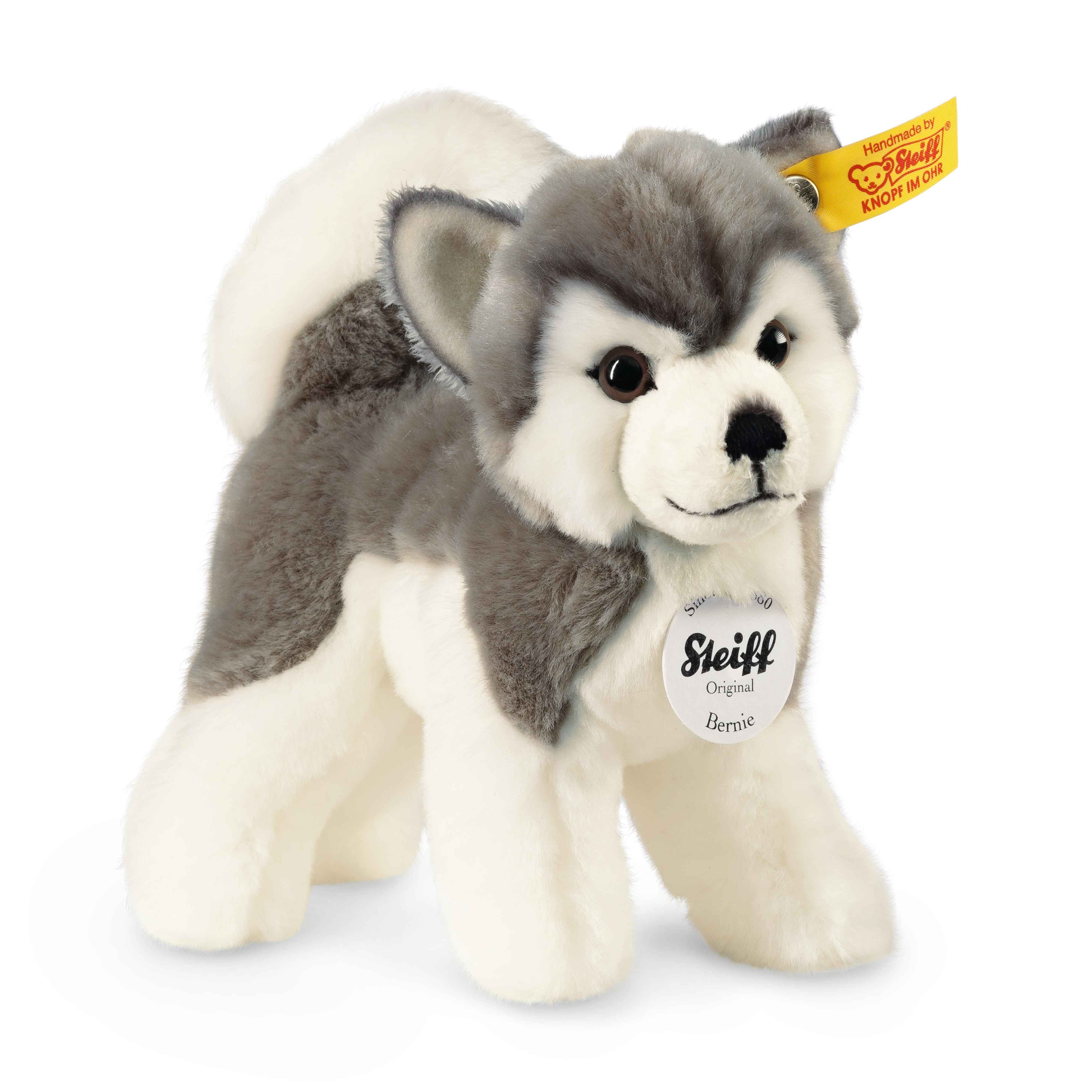 Bernie Husky Plush Stuffed Toy Dog, 7 Inches