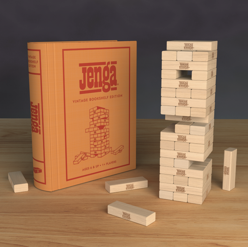 WS Game Company Jenga Vintage Bookshelf Edition