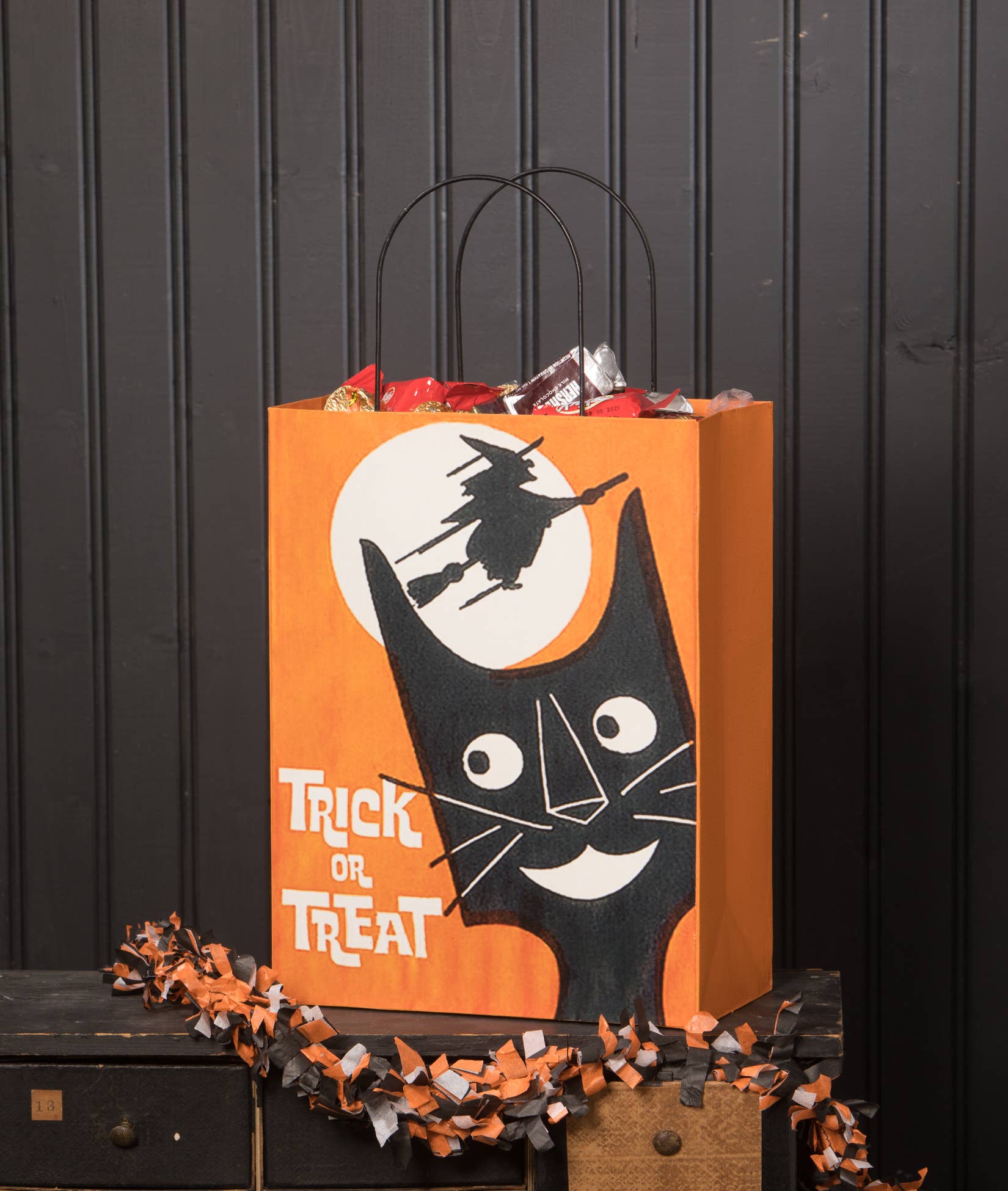 Large Tin Halloween Treat Bag