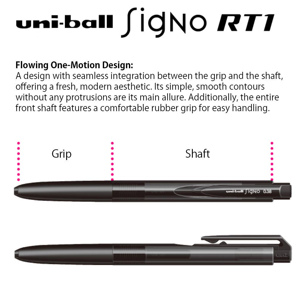 Black MITSUBISHI UNI BALL SIGNO RT1 PEN / 0.38mm