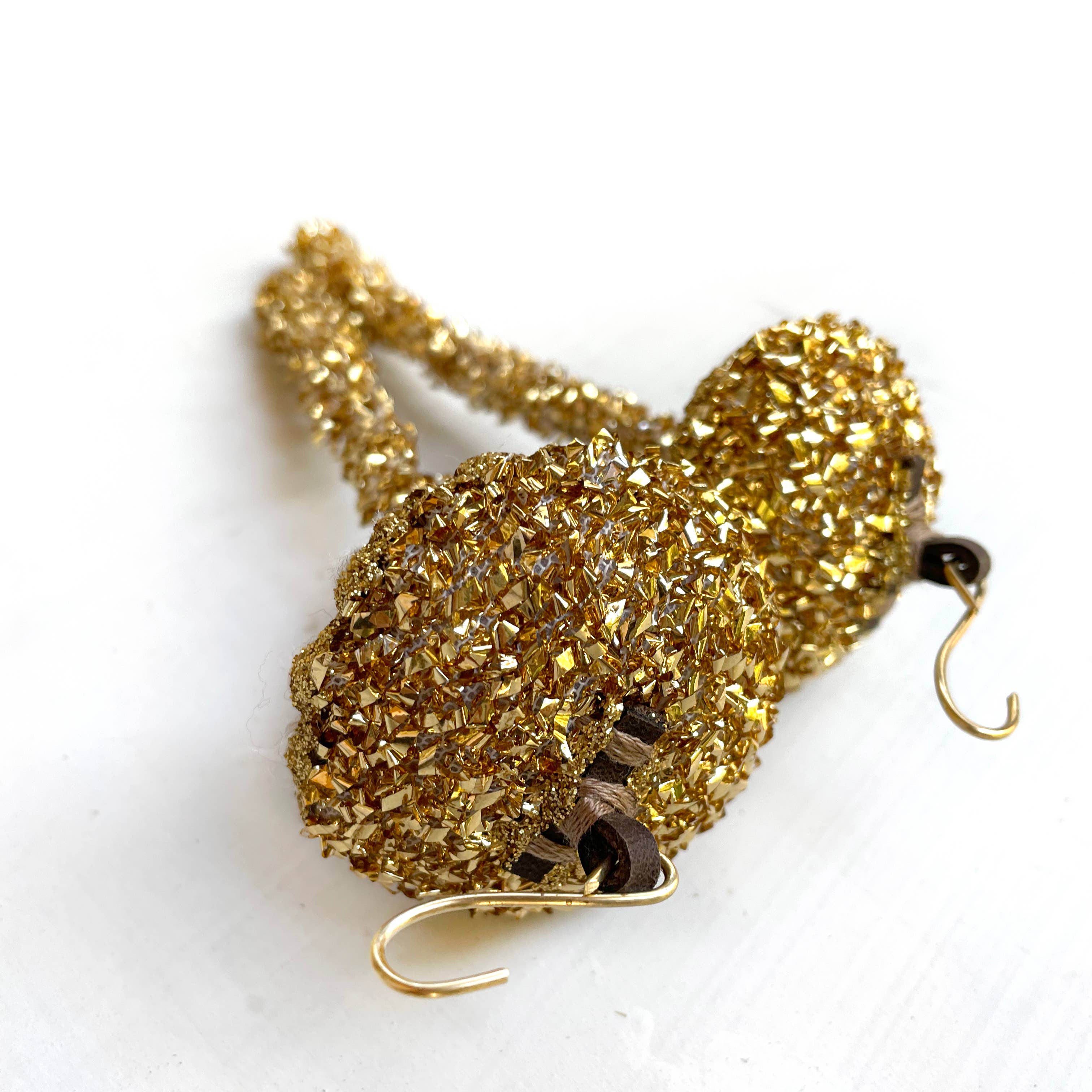 Glitter Mushroom Ornament - Gold