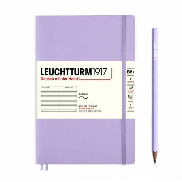 Notebooks - Paperback (B6+): Lilac / Softcover / Plain