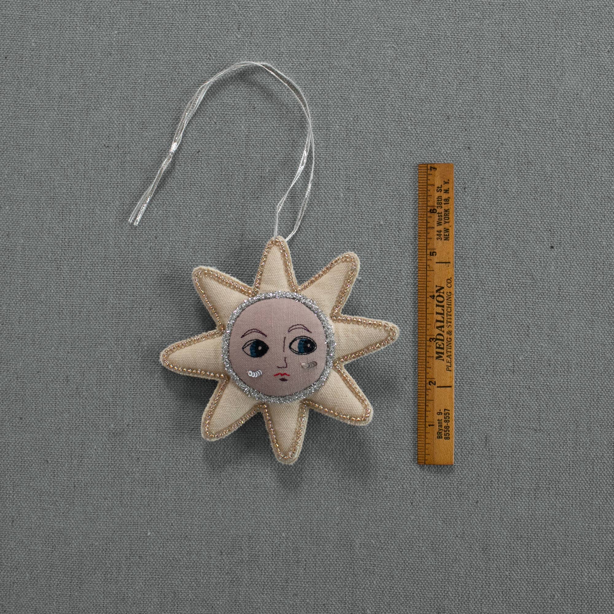 Baby Star - Cotton filled Ornament, Embroidered, Embellished