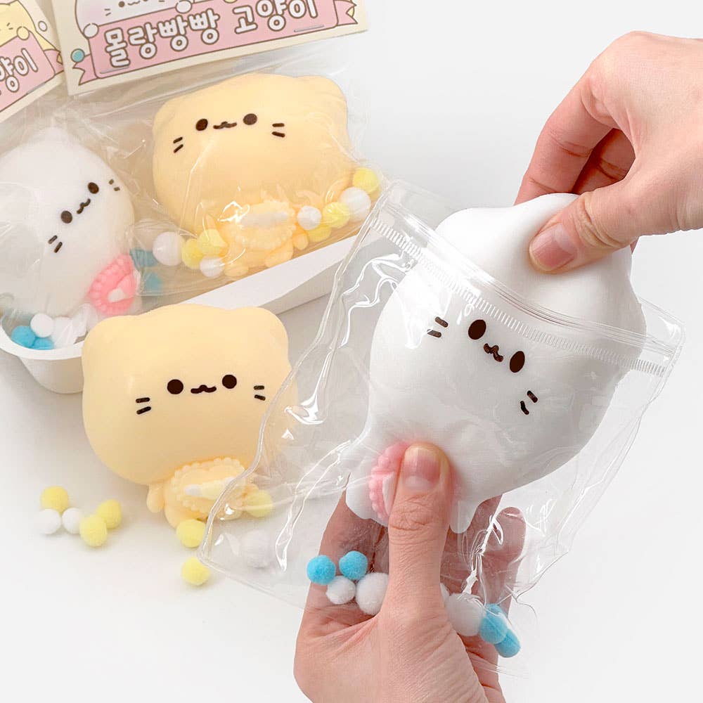 Pocket Cat Mochi Squishy – Soft Sensory Stress Toy