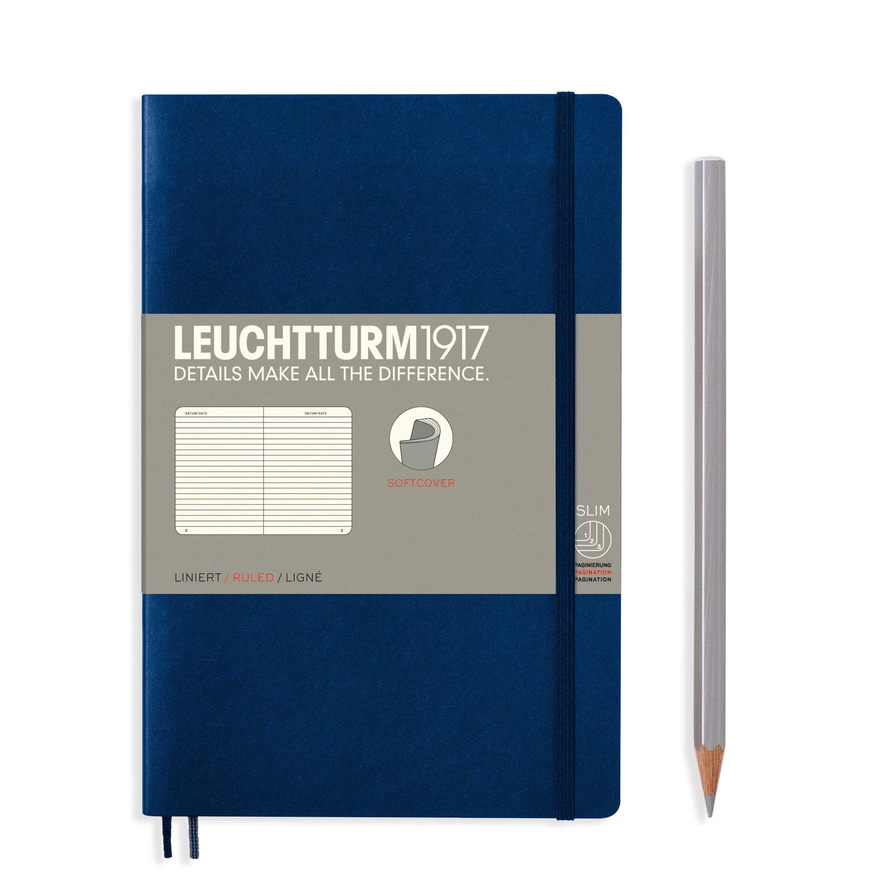 Notebooks - Paperback (B6+): Navy / Softcover / Plain