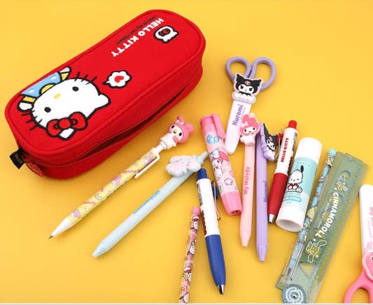 Hello Kitty Cotton Applique Pencil Case Multi Pouch