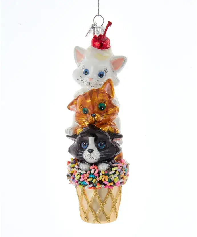 5.5"NOBLE GEM ICE CREAM CONE W/CATS