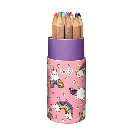 Draw 'n' Doodle Mini Colored Pencils + Sharpener - Rainbows and Unicorns