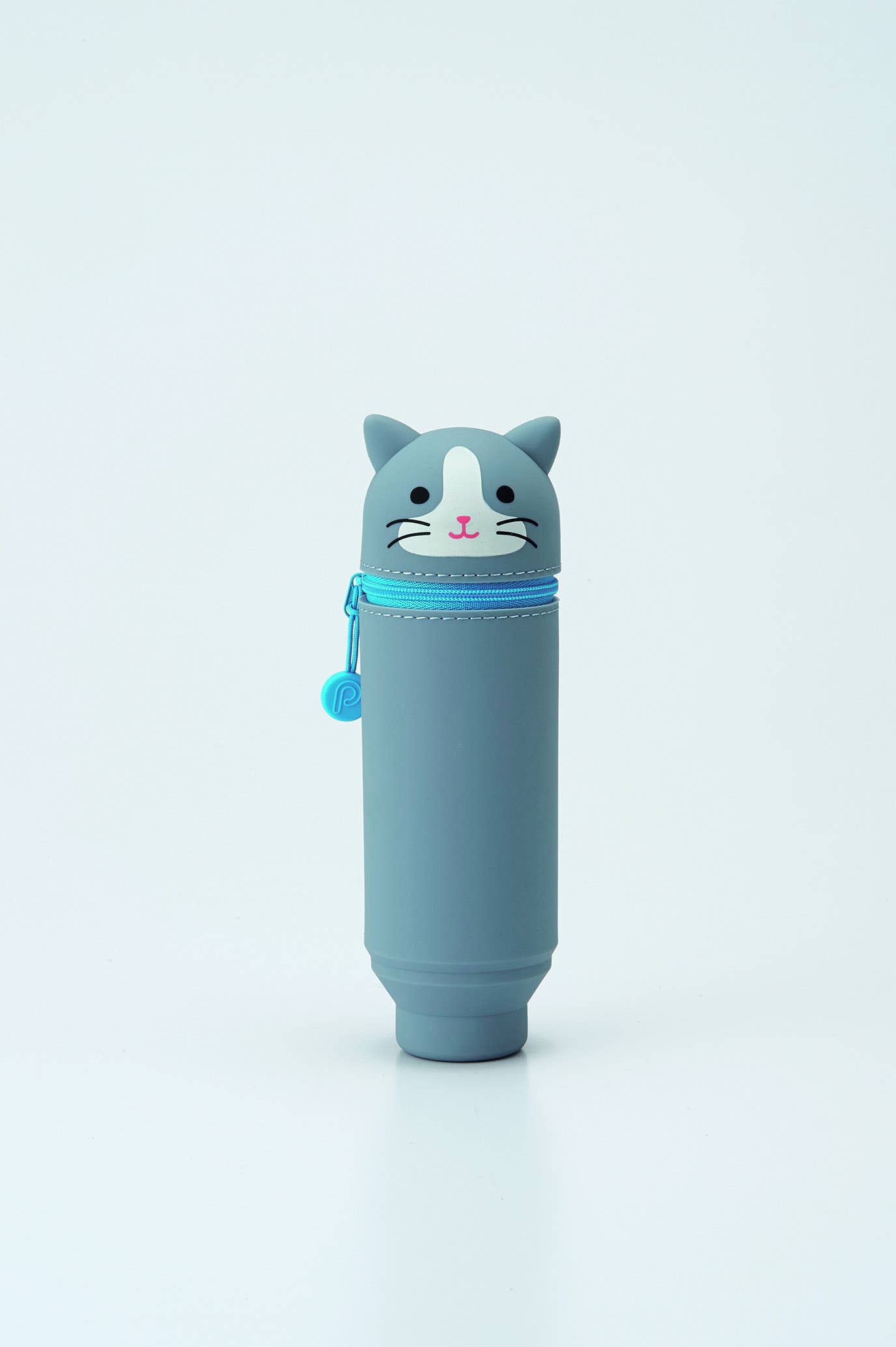 PuniLabo Stand Up Pen Case: Gray Cat