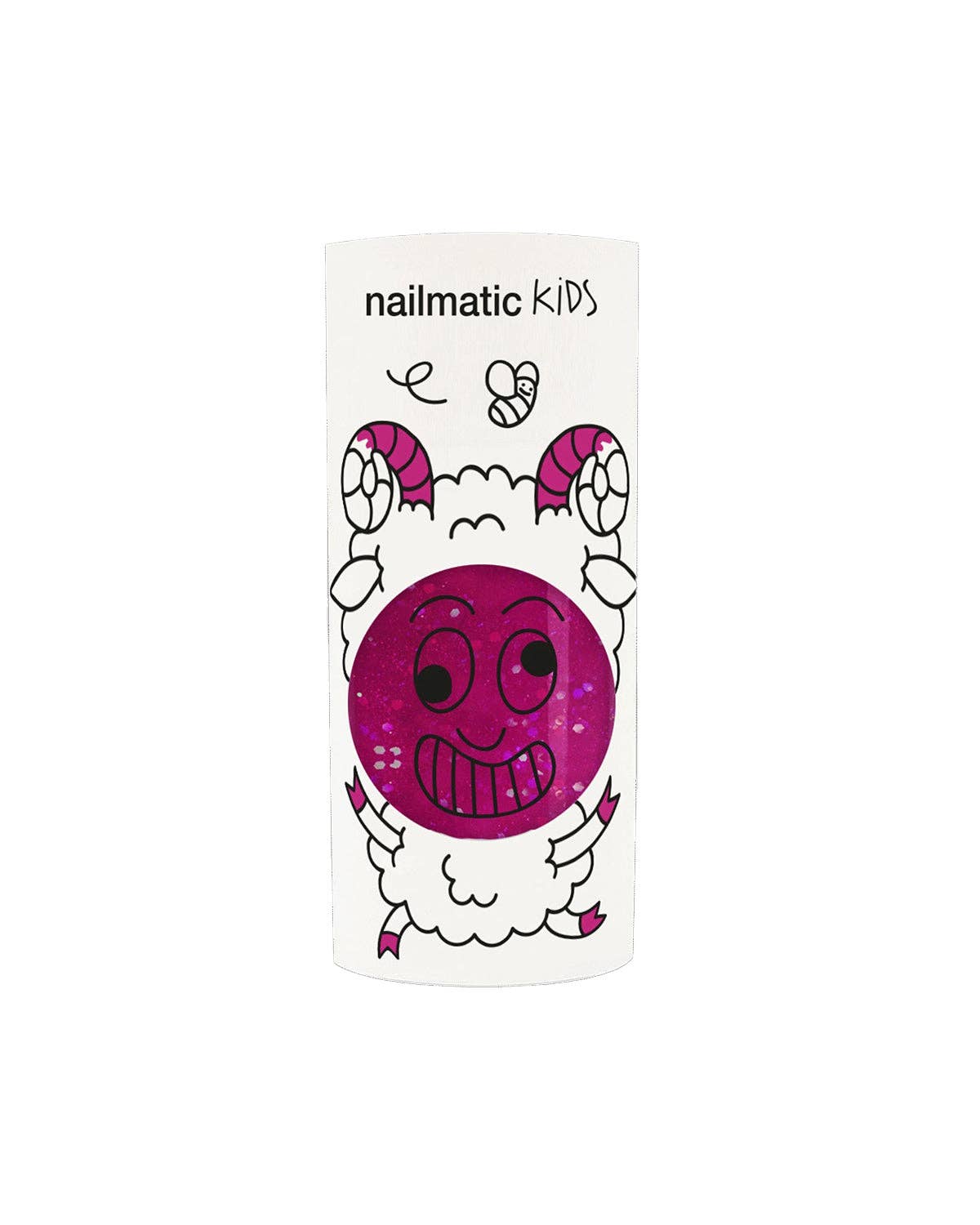 Nail Polish for Kids GLITTER SINGLE SHEEPY Raspberry Glitter