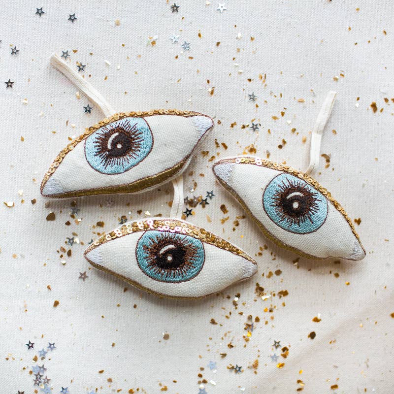 Evil Eye, Cotton & Lavender stuffed Ornament, Token