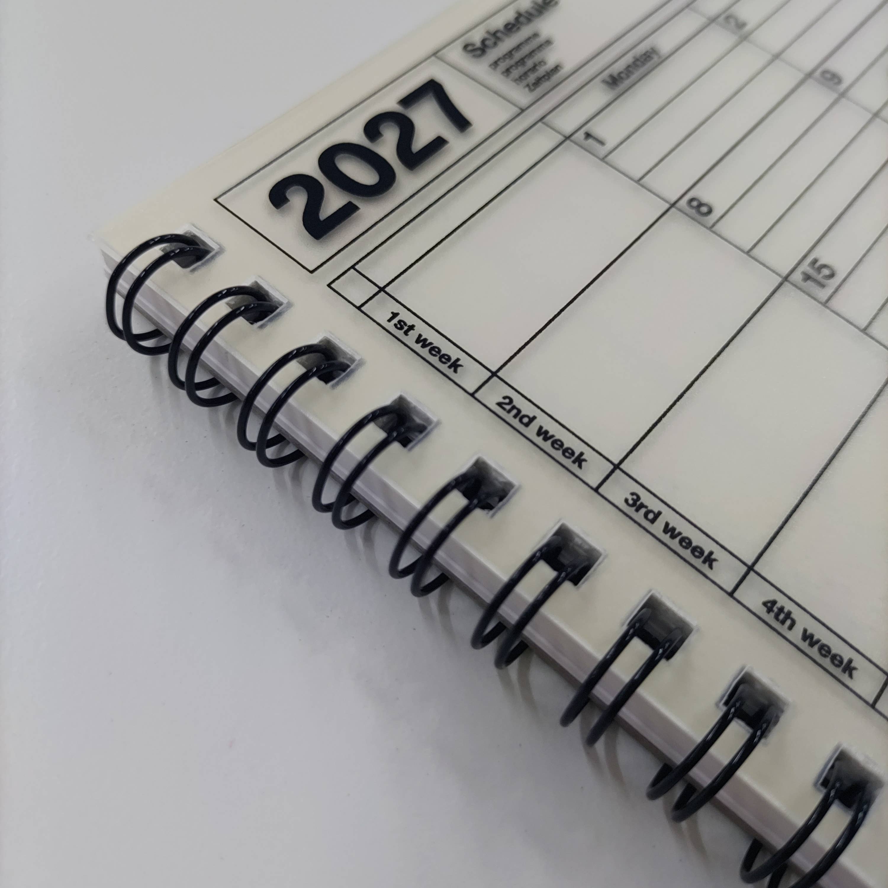 Notebook Calendar 2027 – Monthly Planner with Notes B7, XS : Ivory