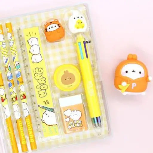 YELLOW Molang Stationery Set – Cute School Supplies Gift Pack