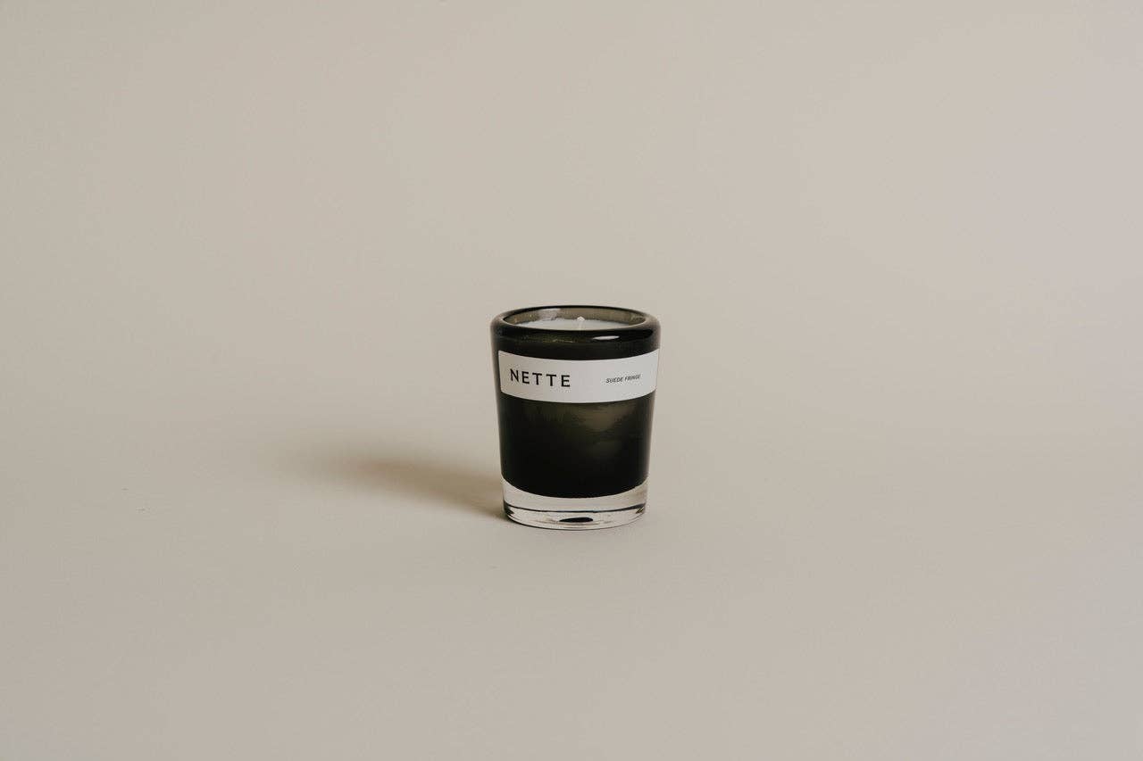 Suede Fringe Mini Scented Candle