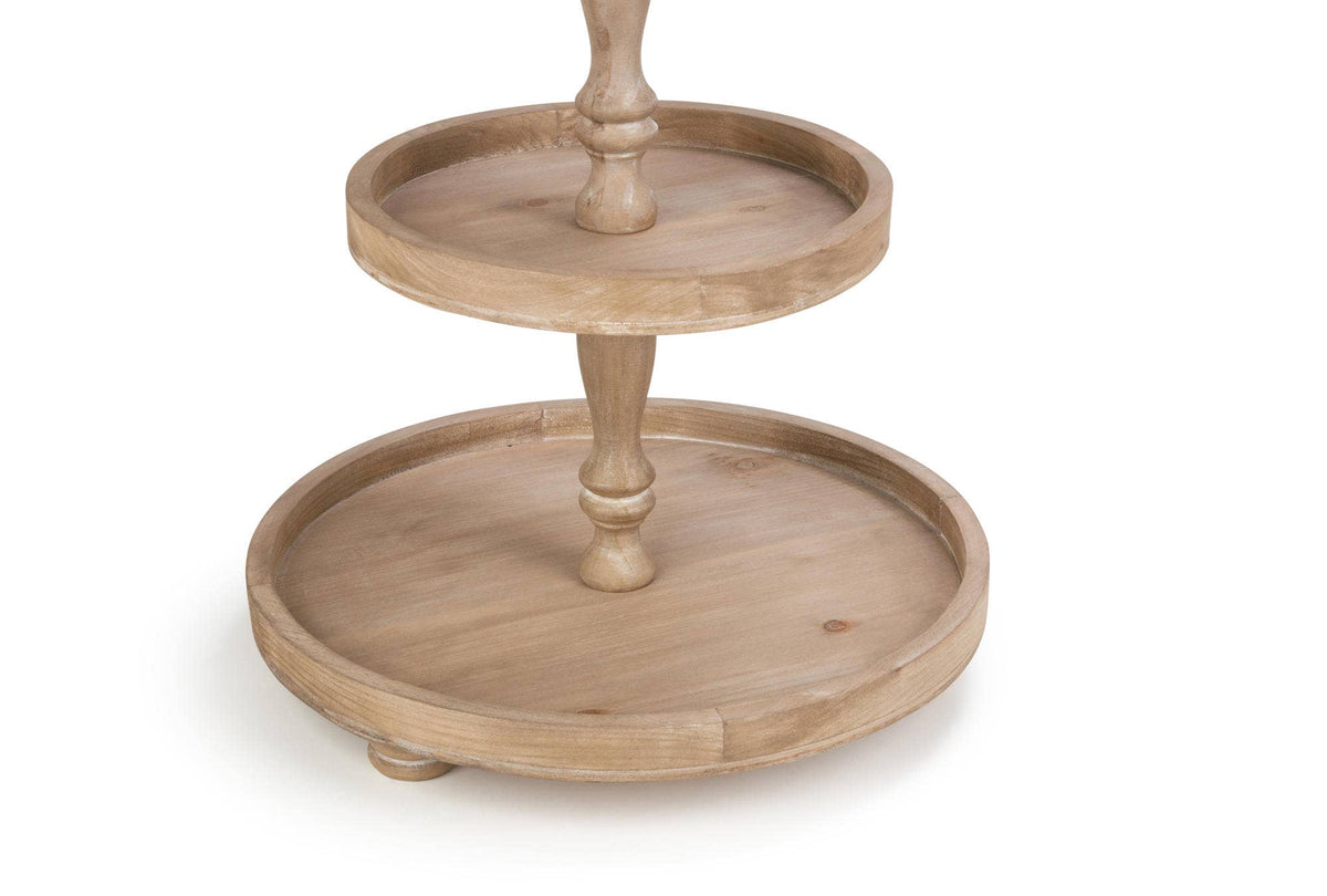 Three Tier Wooden Display Stands: Natural