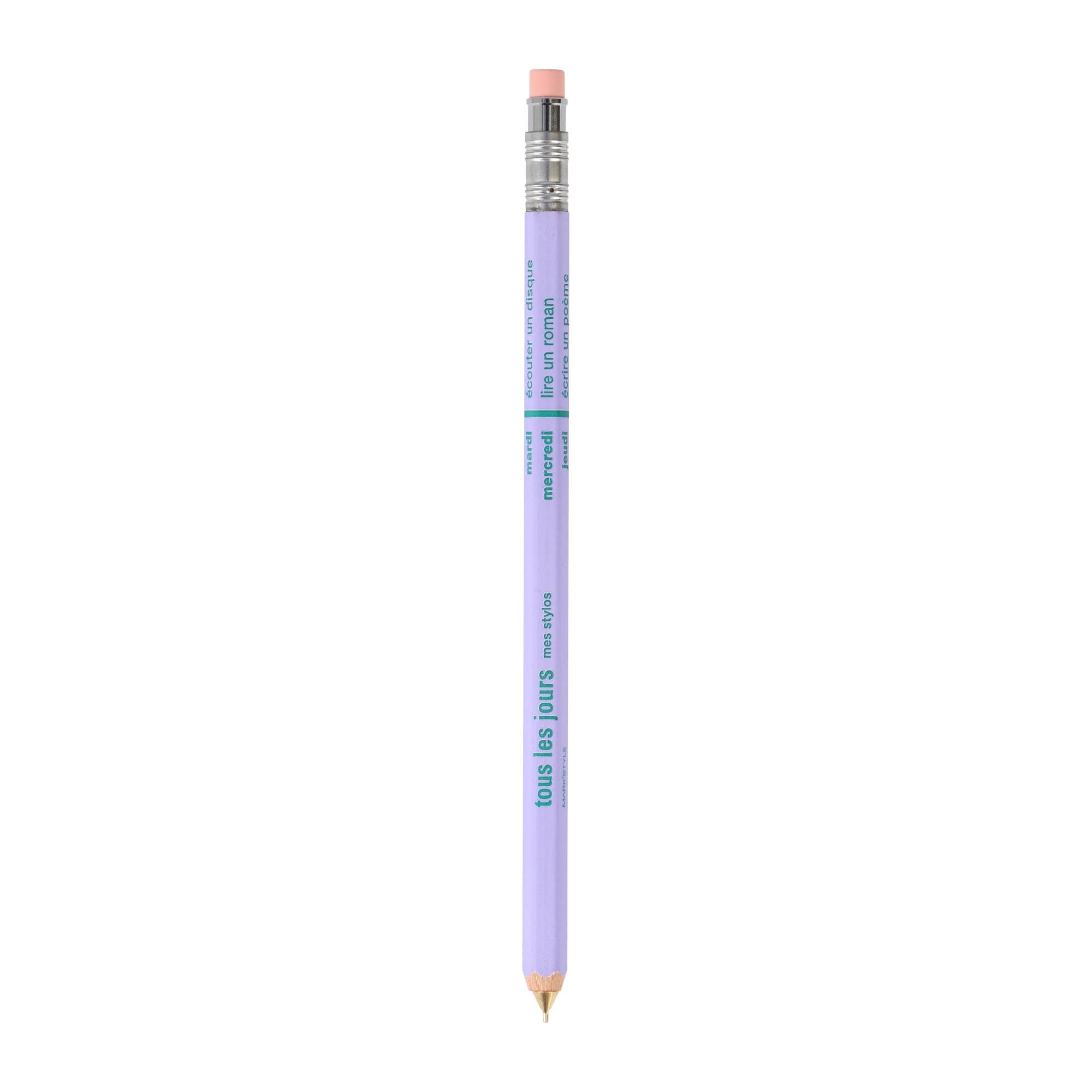 Light Mint Mechanical Pencil with Eraser tous les jours / MARK'STYLE