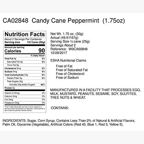 Hand-Spun Jumbo Candy Cane - 4-Flavor Assortment - 1.75 oz