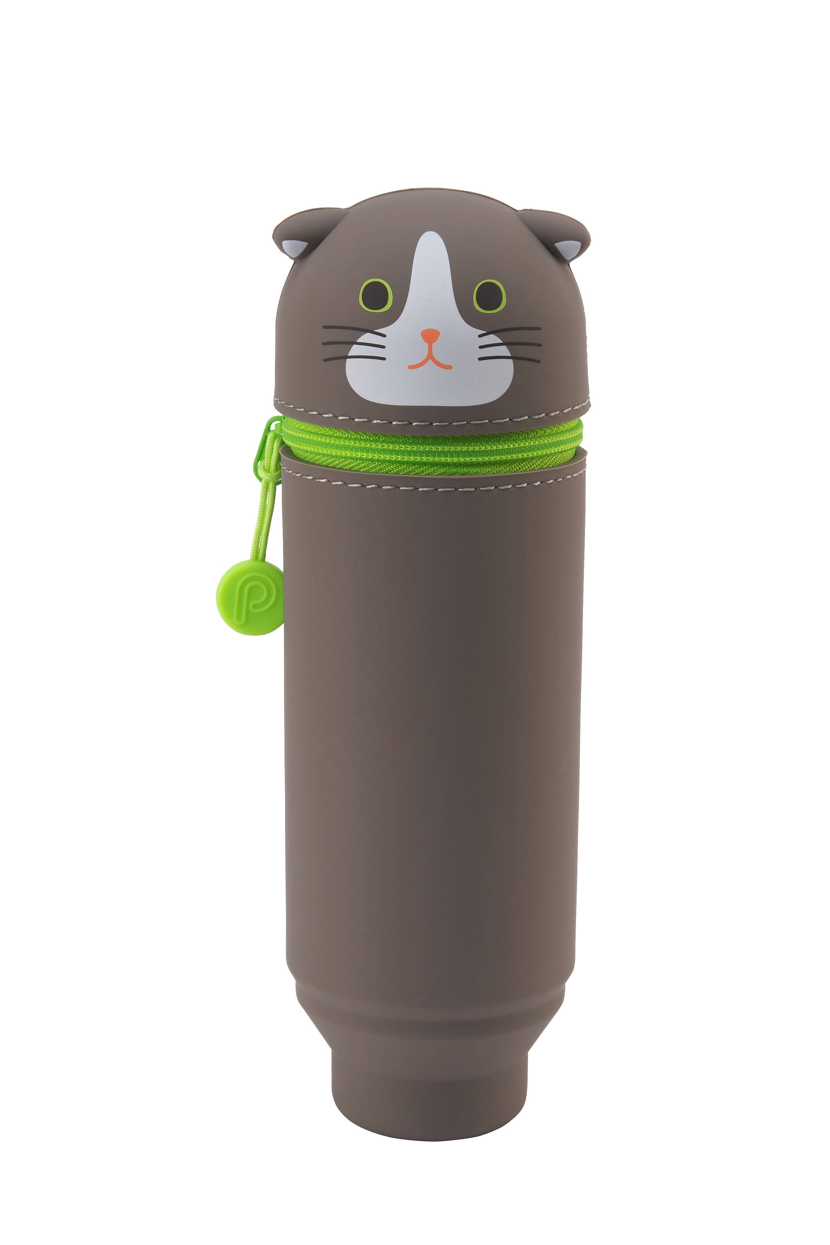 PuniLabo Stand Up Pen Case: Gray Cat