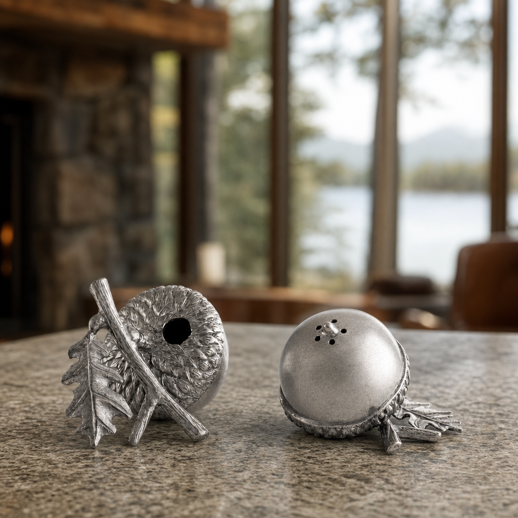Pewter Acorn Salt & Pepper Set