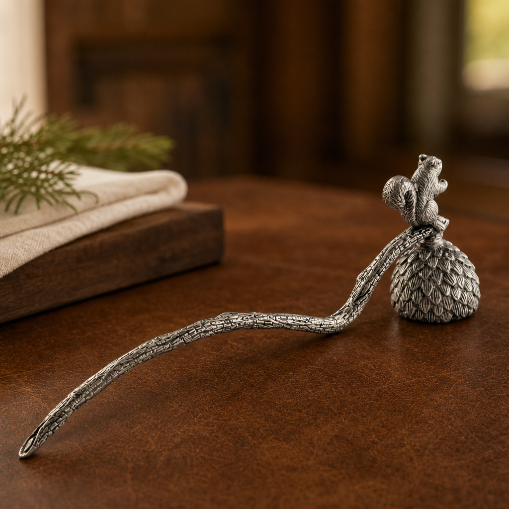Pewter Squirrel Candle Snuffer
