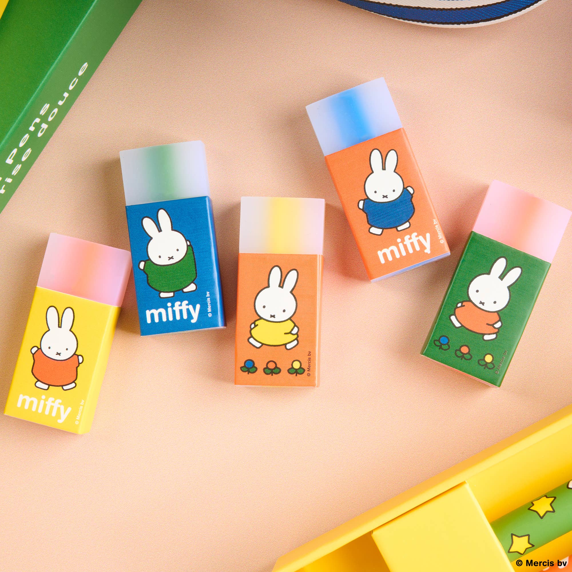 Block Eraser Set Classic Miffy 5 Erasers In Paper