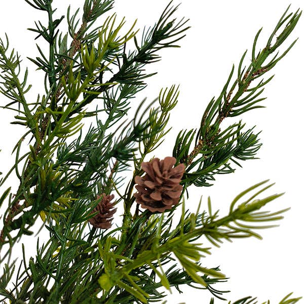 Holiday Faux Pine Tree Set of 2, Basket, 2 ft