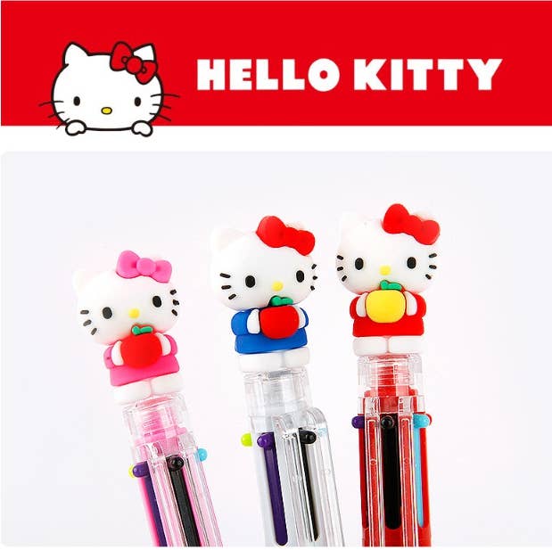 Sanrio Characters 6 Color Ball Point Pencil- 0.7mm : Hello Kitty