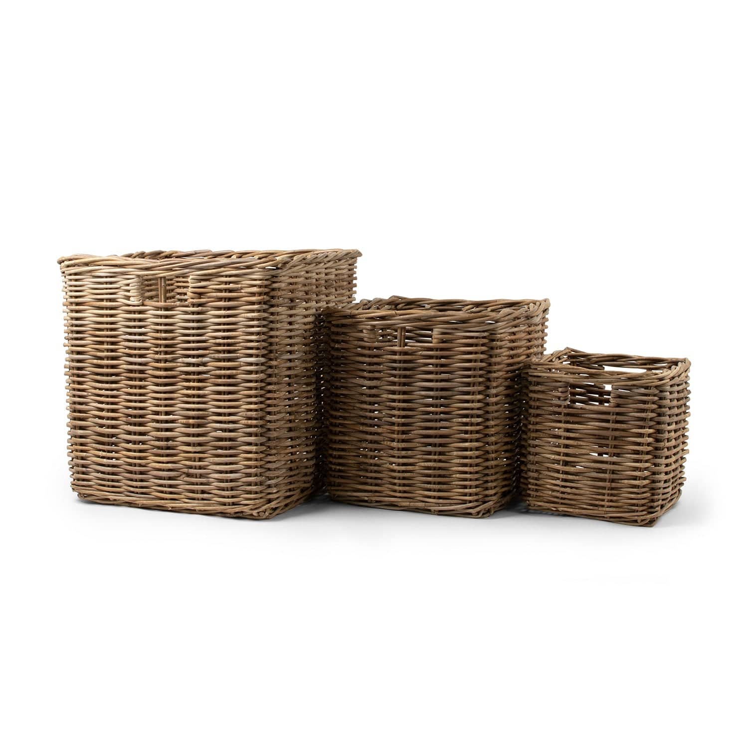 Rattan Square Kubu Storage Baskets: Large - 19" H