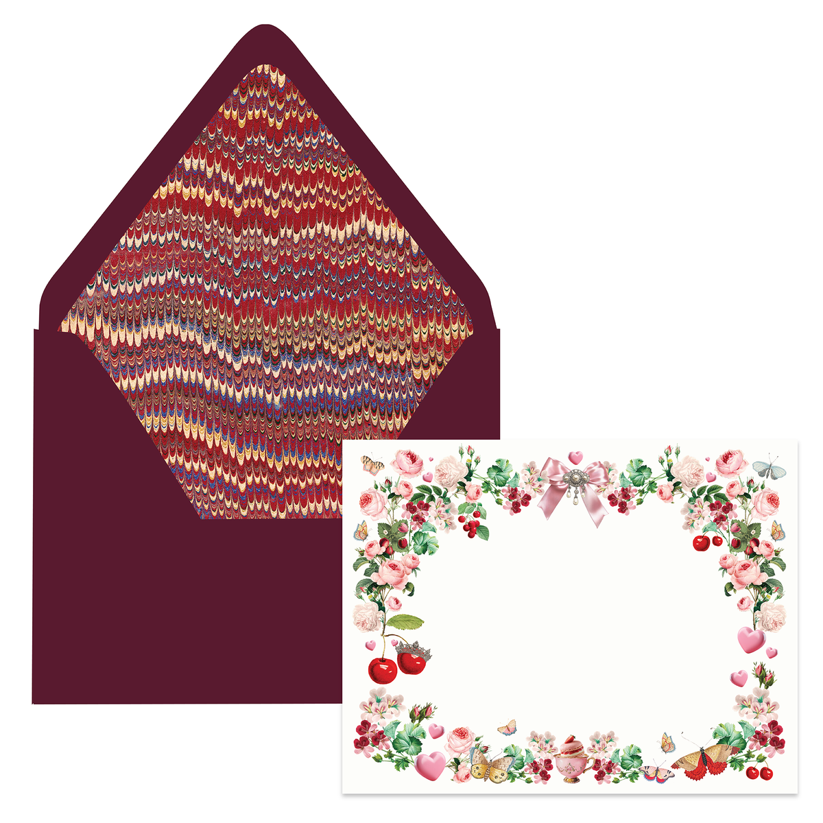 Collage Stationery Set- Cherry Love