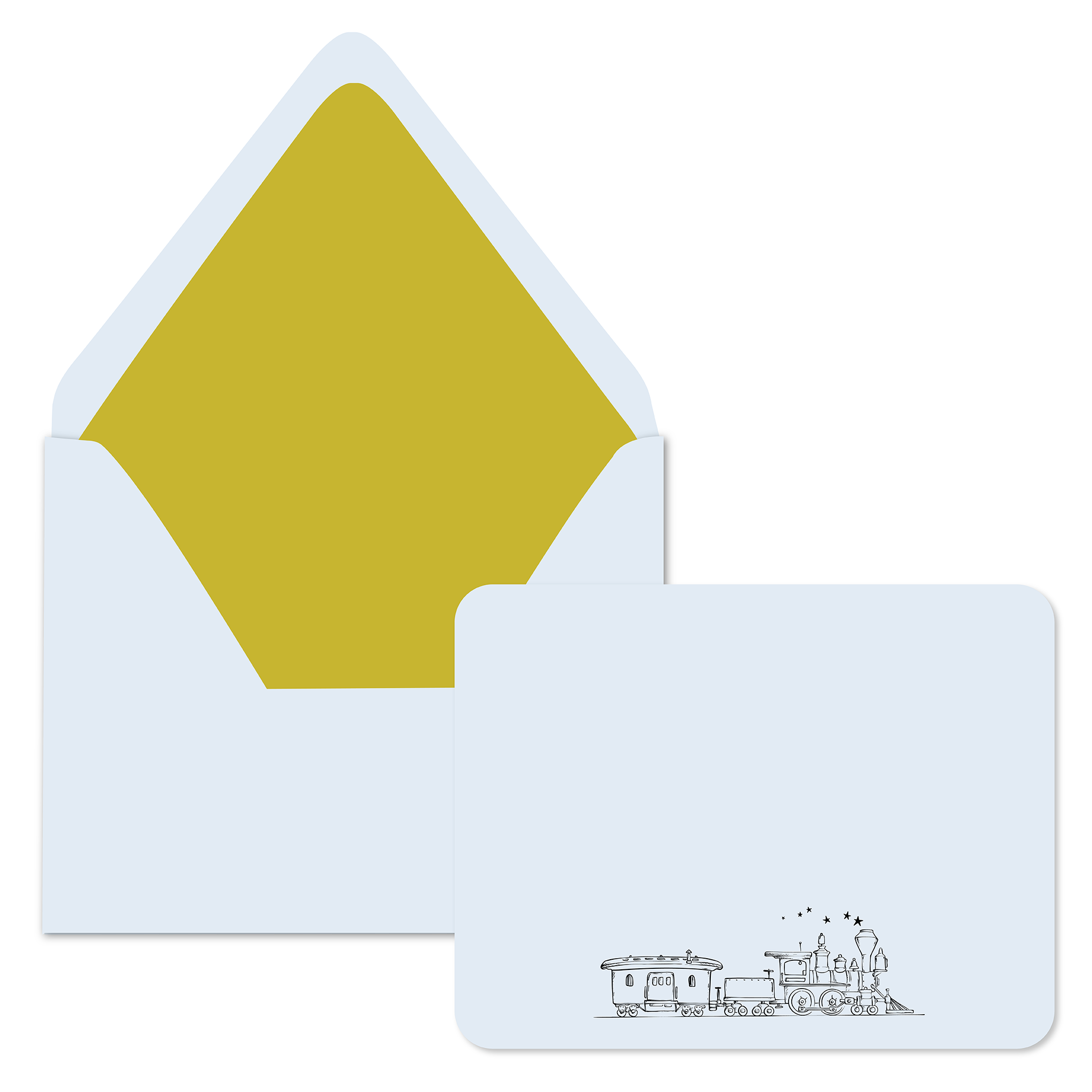 Foil Stamped Stationery Set - Twinkle Train