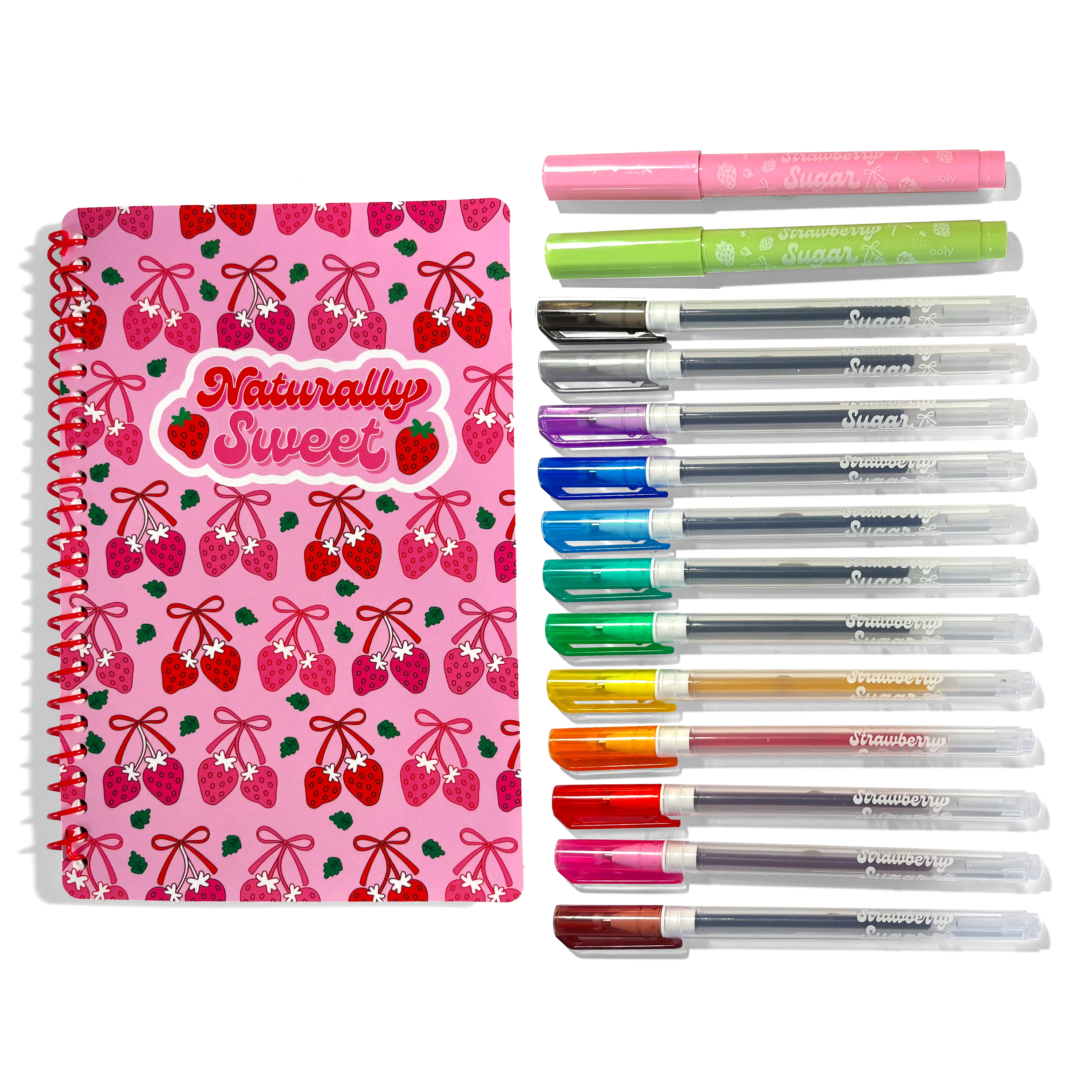 Strawberry Sugar: Scented Gel Pen & Highlighter Writing Kit