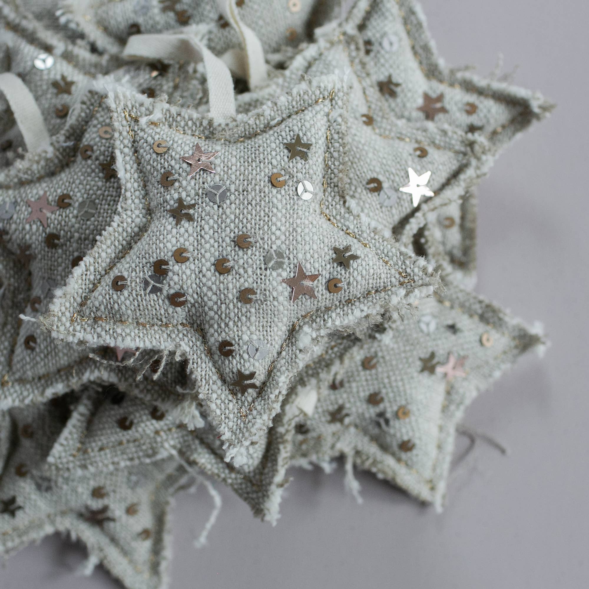 Metallic Confetti Star - Cotton & Lavender filled Ornament