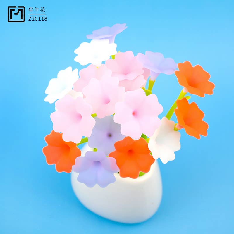 Morning Glory Flower Wiggle Pad Gel Pen