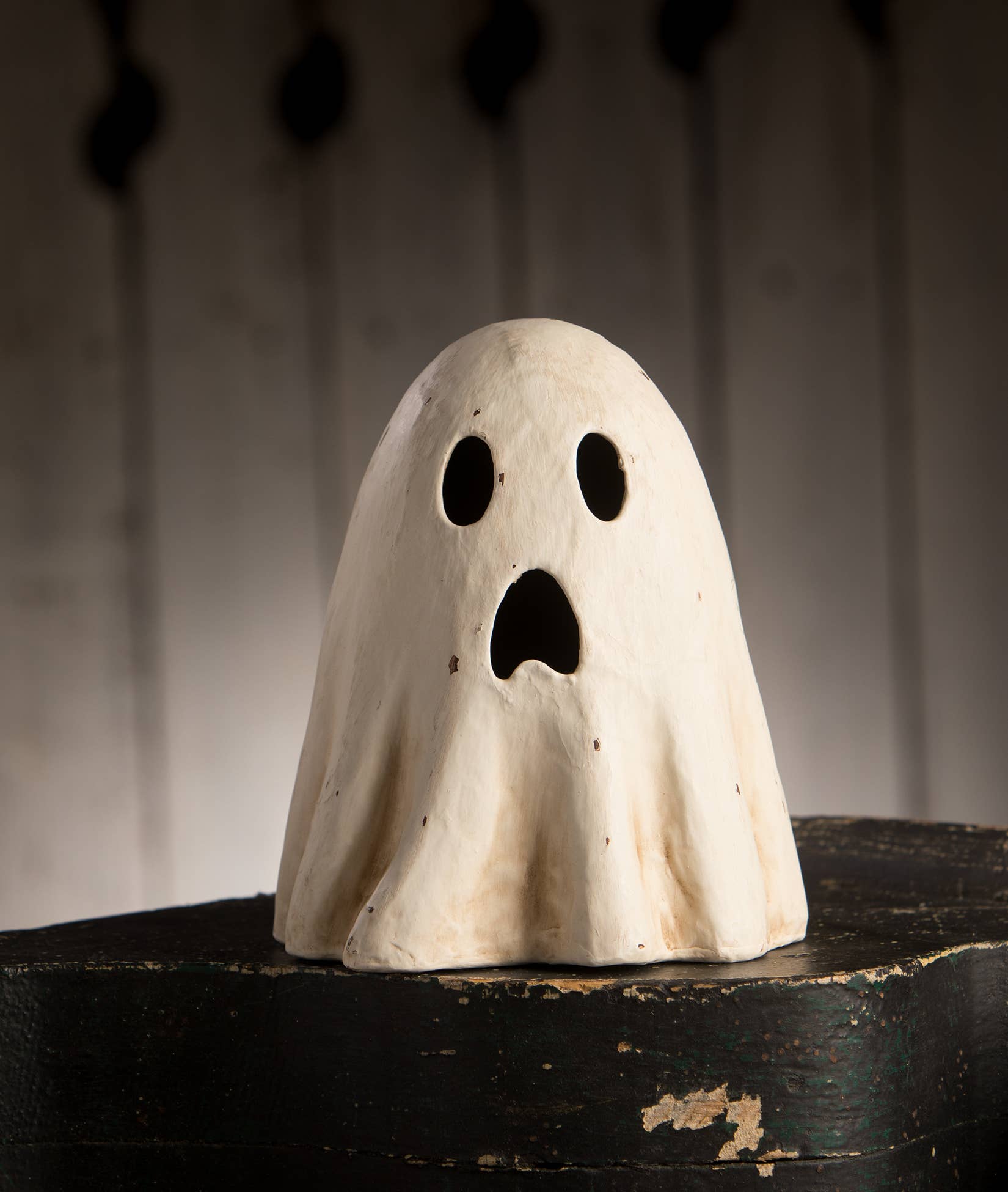 Scared Ghost Luminary Medium Paper Mache