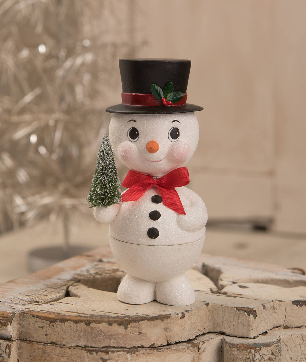 Bobblehead Snowman Container