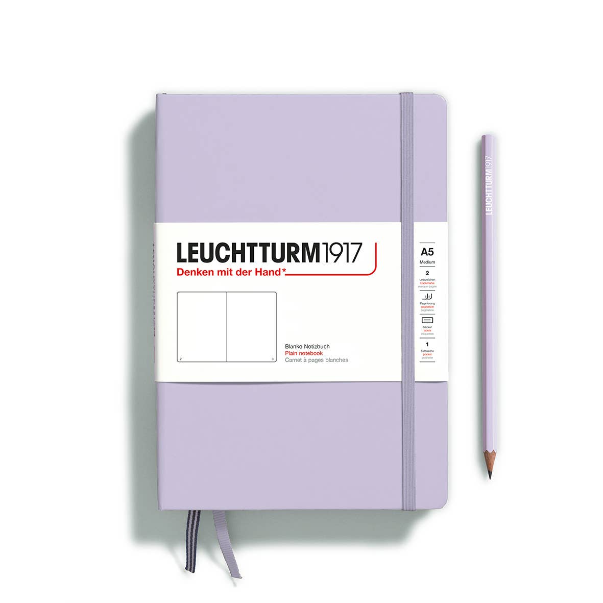 Notebooks - Medium (A5): Lilac / Hardcover / Plain