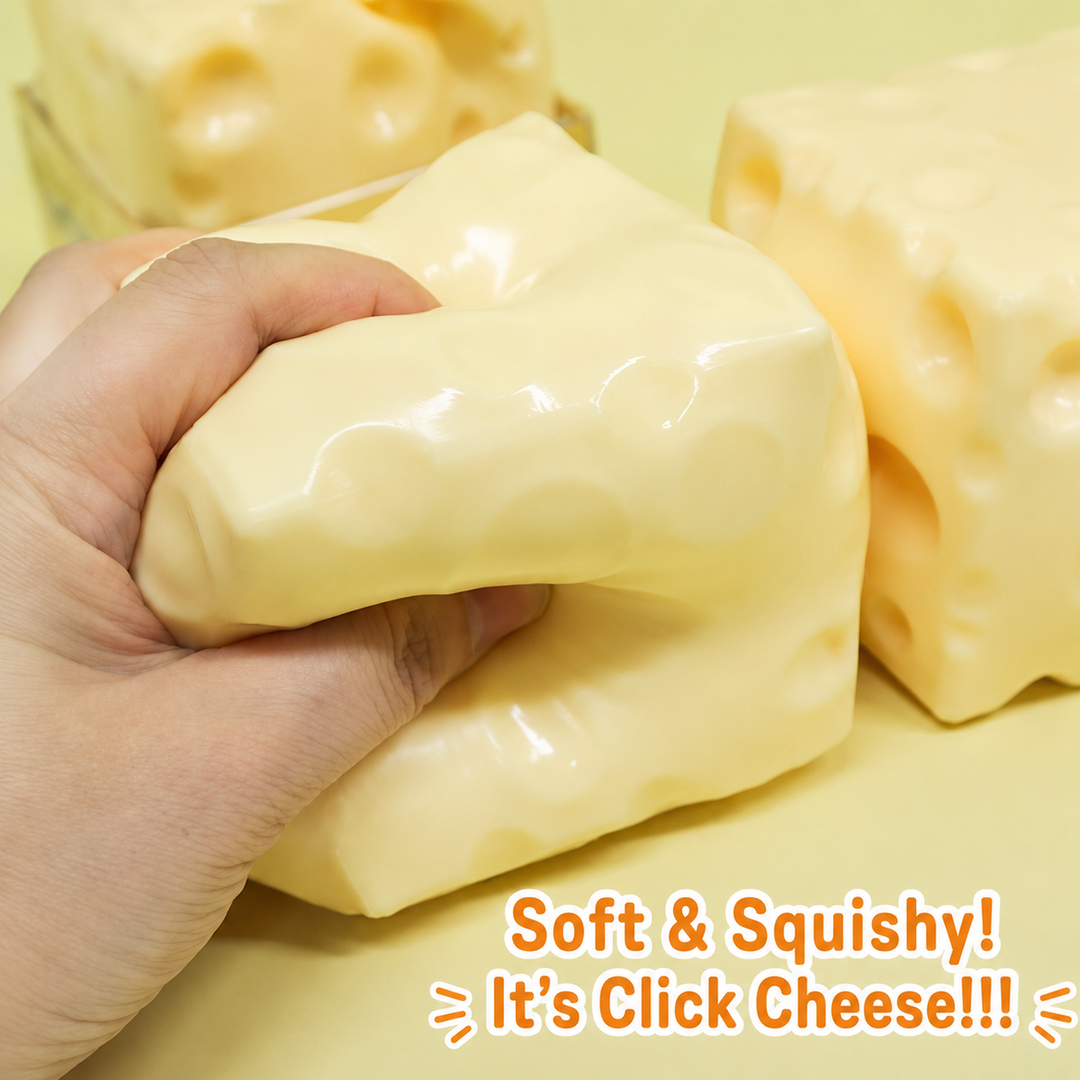 Premium Cheese Squishy Toy Super Soft Jumbo Stress Relief