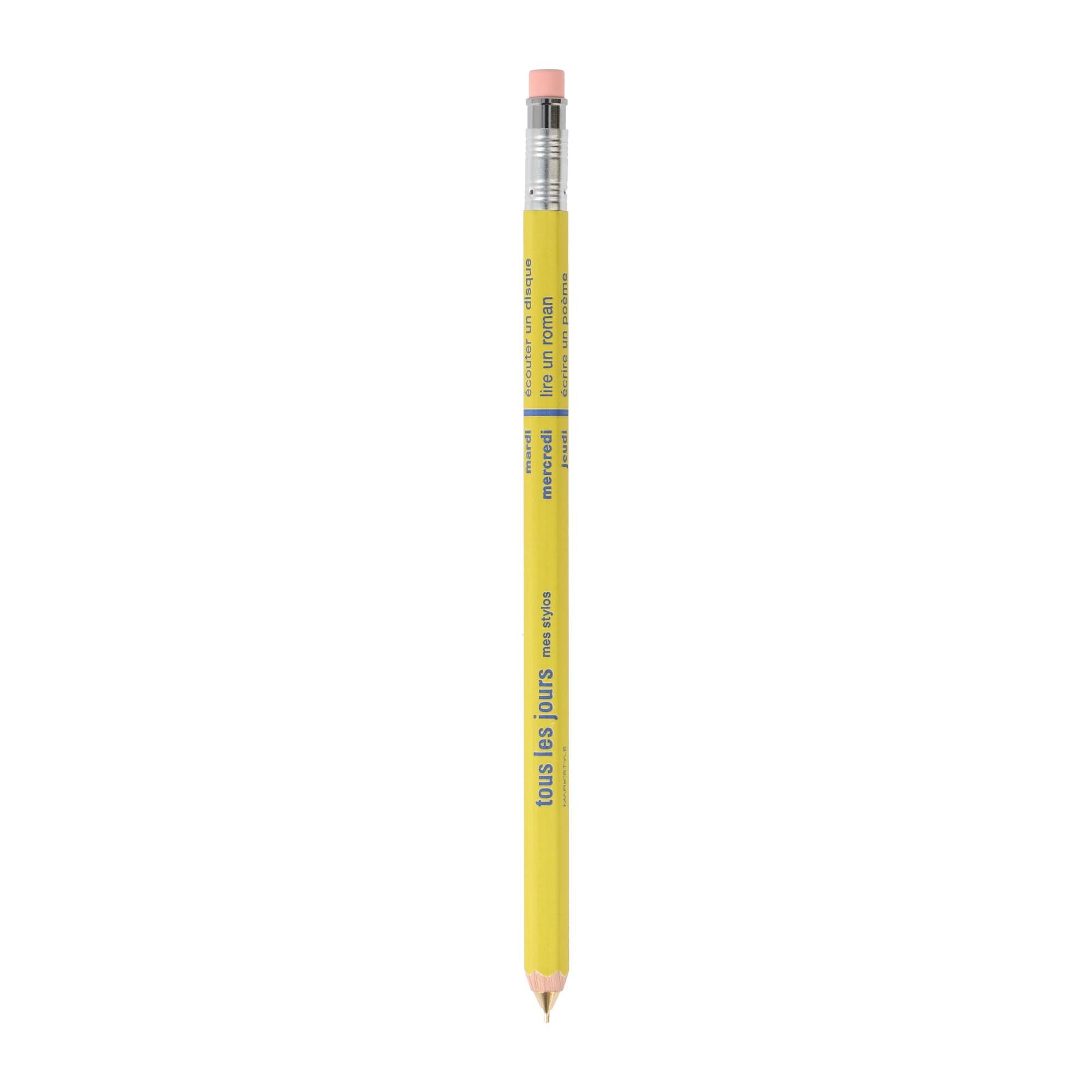 Olive Green Mechanical Pencil with Eraser tous les jours / MARK'STYLE