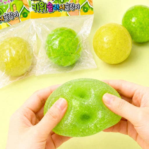 Kiwi Slush Sherbet Slime Squishy – Squeaky ASMR Stress Ball