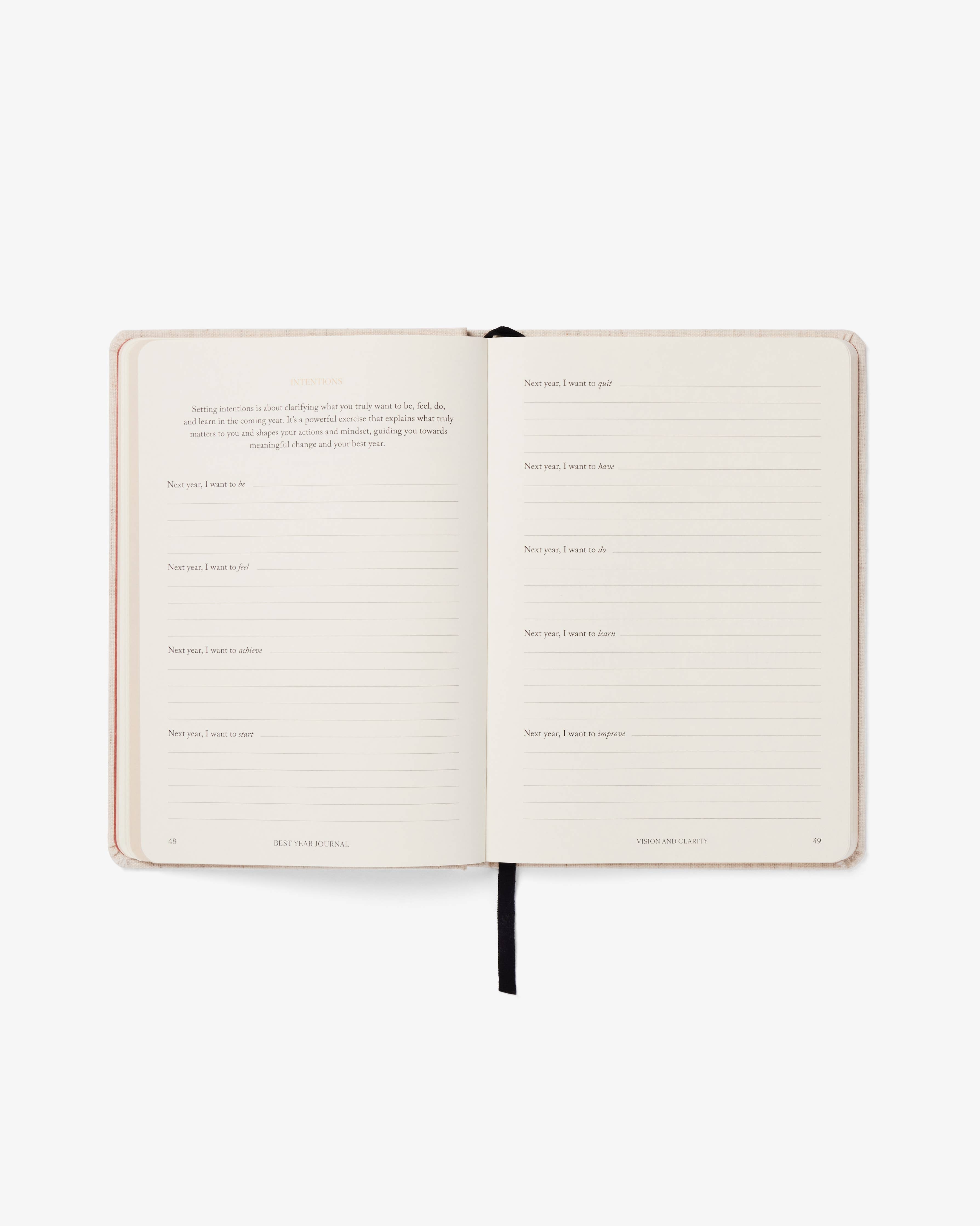 Best Year Journal Green | Guided 12-month planner goals