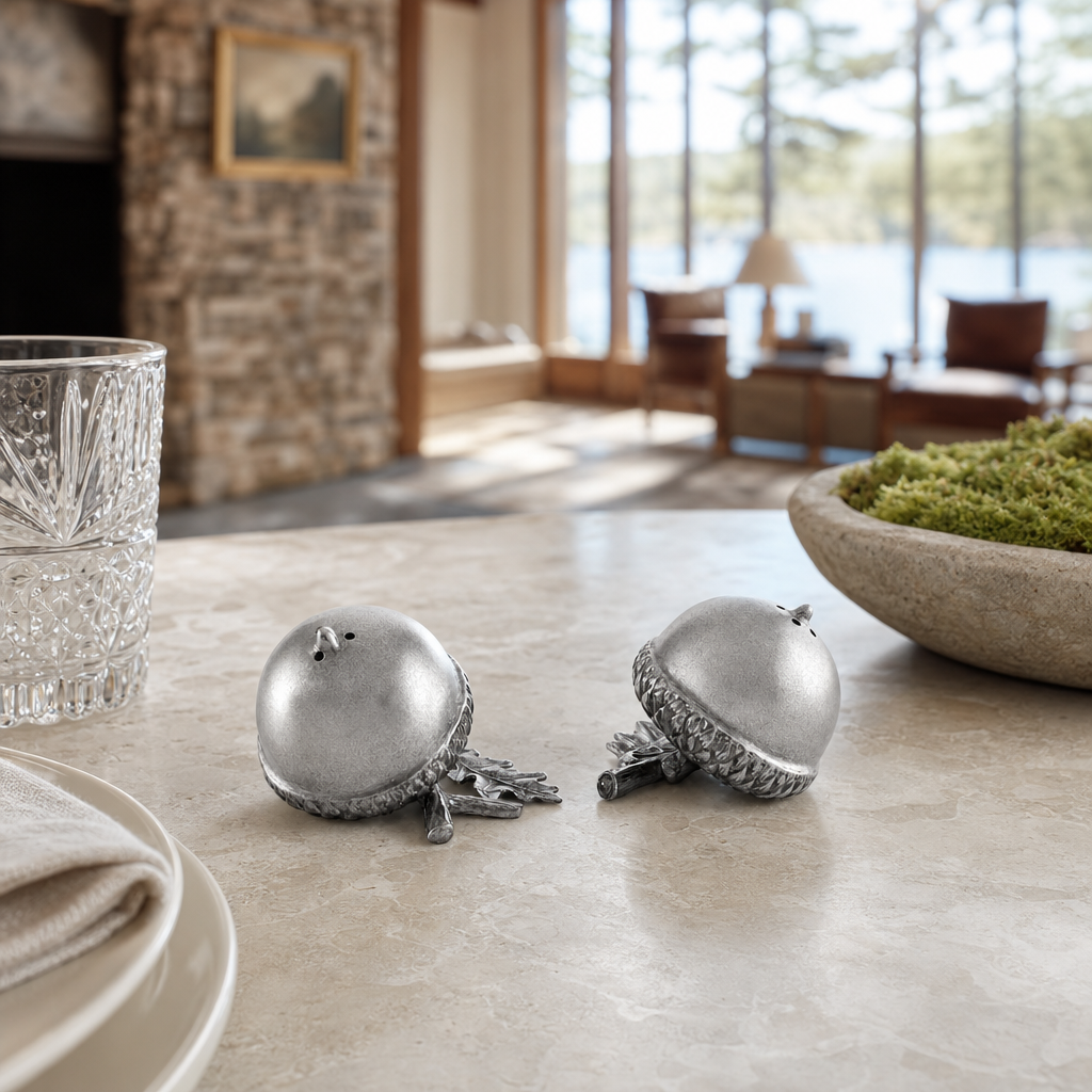 Pewter Acorn Salt & Pepper Set