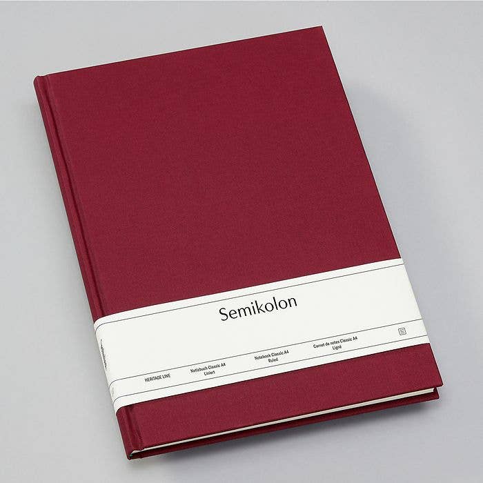 Heritage Line - Notebook Classic: Ruled / A4 / Burgundy