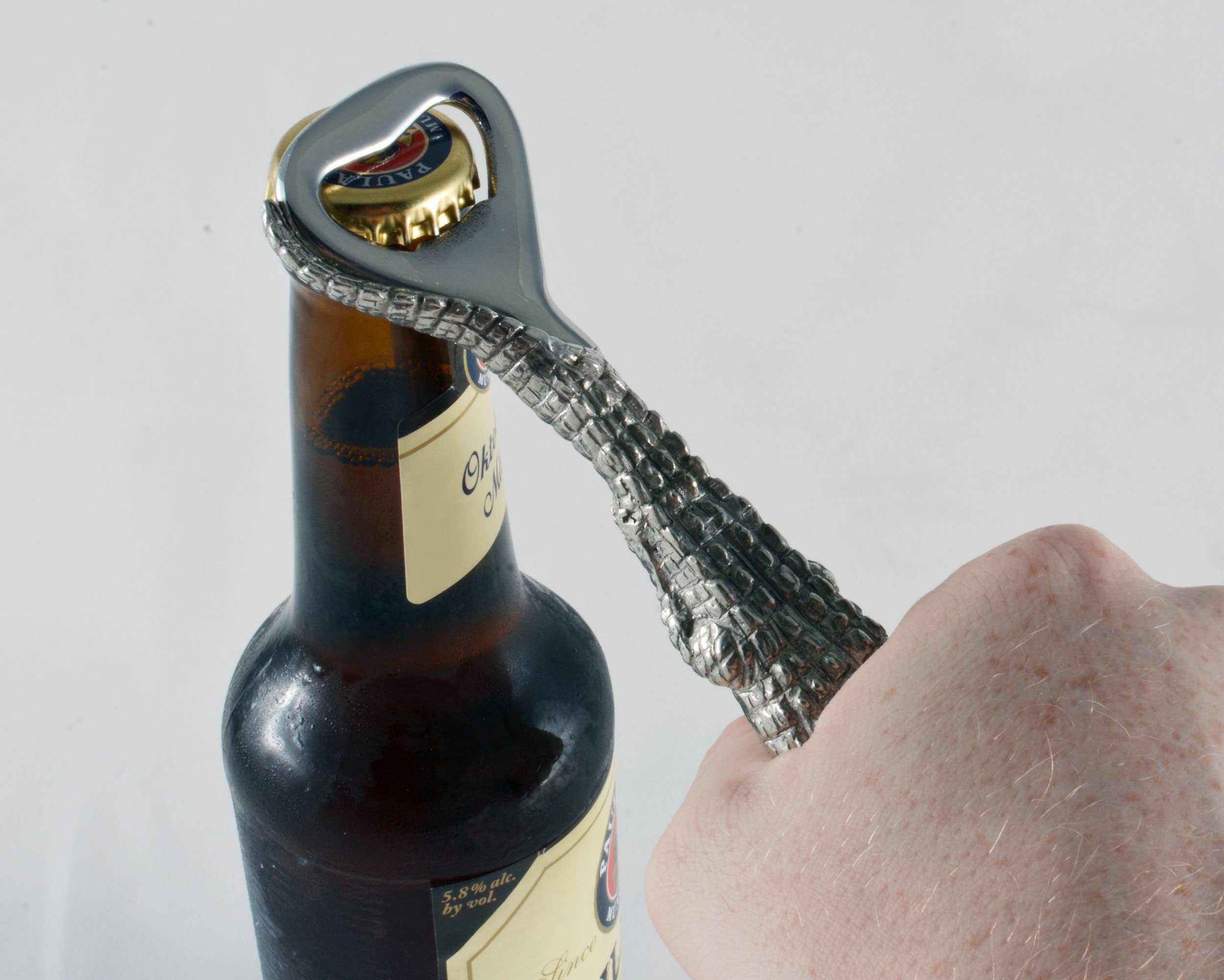 Pewter Alligator Handle Bottle Opener