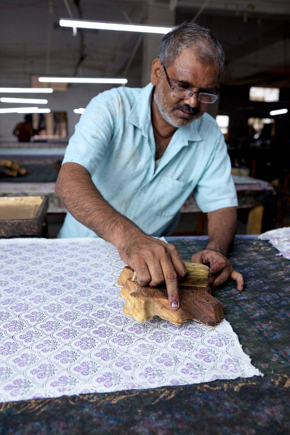 Block Printed Wrapping Paper Sheets - Trellis Lavender