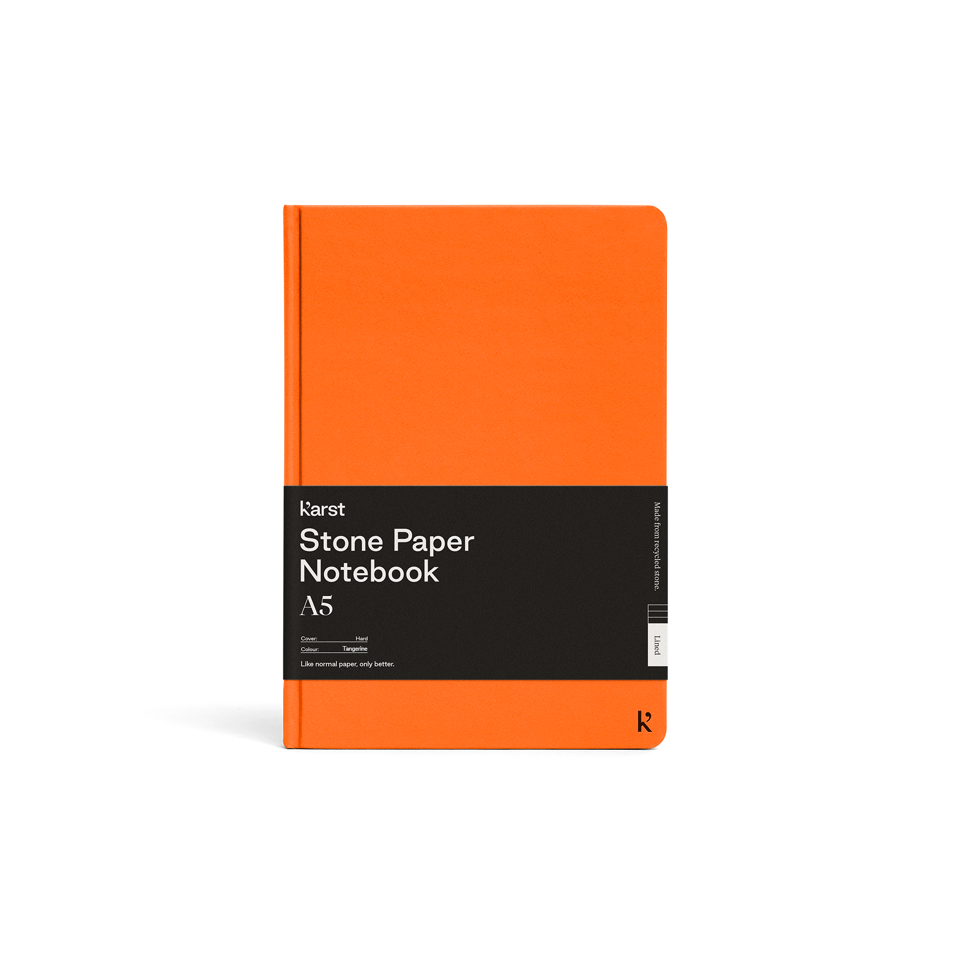 Karst - A5 Hardcover Notebook - Lined: Black