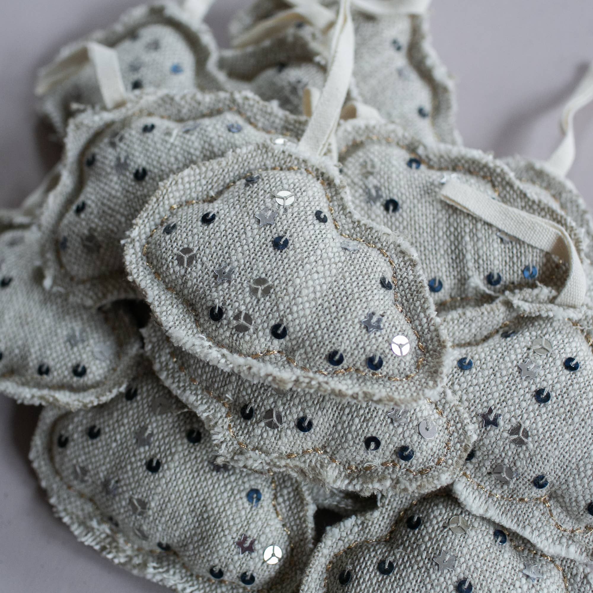 Metallic Confetti Cloud - Cotton & Lavender filled Ornament