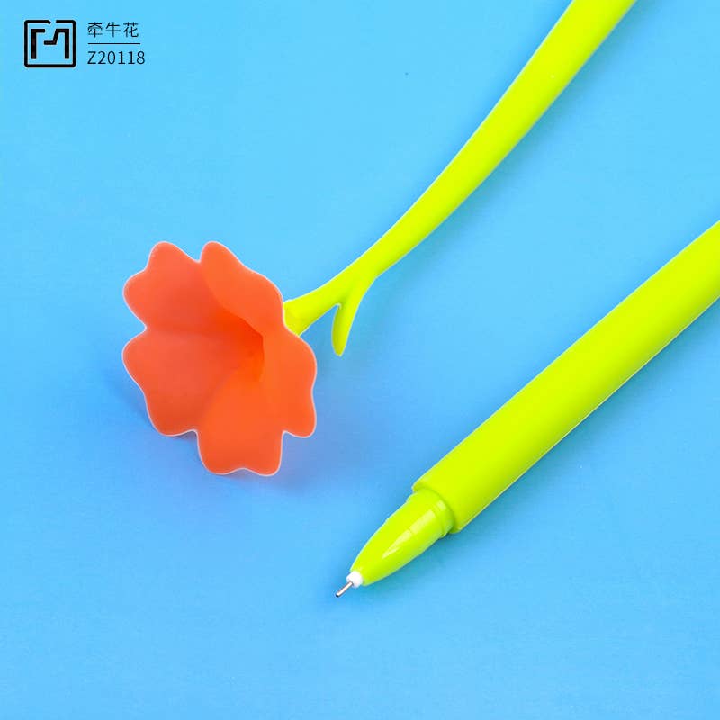 Morning Glory Flower Wiggle Pad Gel Pen