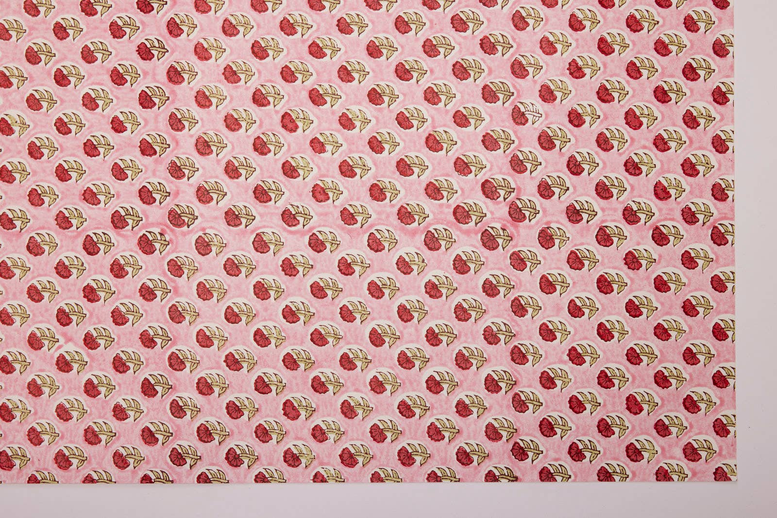 Block Printed Wrapping Paper Sheets - Daisy Festive Mix